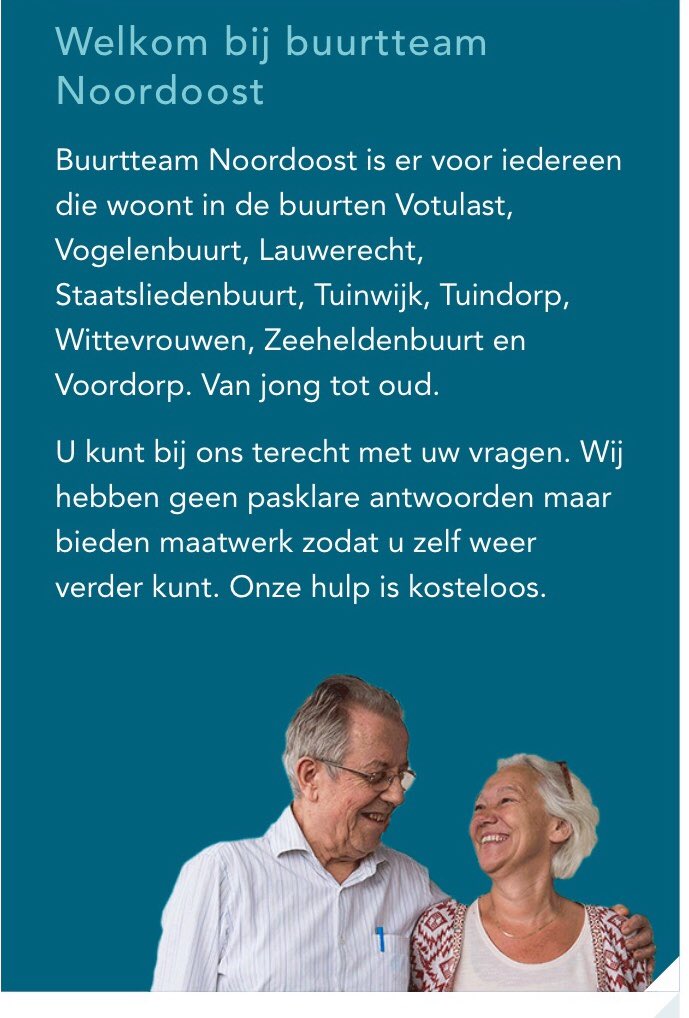 <a href="/WB_Noordoost/">Wijkbureau Noordoost</a> <a href="/UCentraal/">U Centraal</a> Bewoners in Noordoost kunnen de #Plusgids 2018 ook bij ons in buurtcentrum De Leeuw bij het Buurtteam <a href="/BuurtteamNo/">Buurtteam Noordoost</a> aan de balie ophalen.