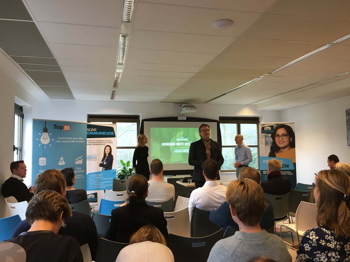 TopBI_NL's tweet photo. Data maakt Heineken biertegoed relevanter. Inspirerende case tijdens de clinic #analytics #personalisatie #beeckestijnbusinessschool https://t.co/bryTMBNaCw