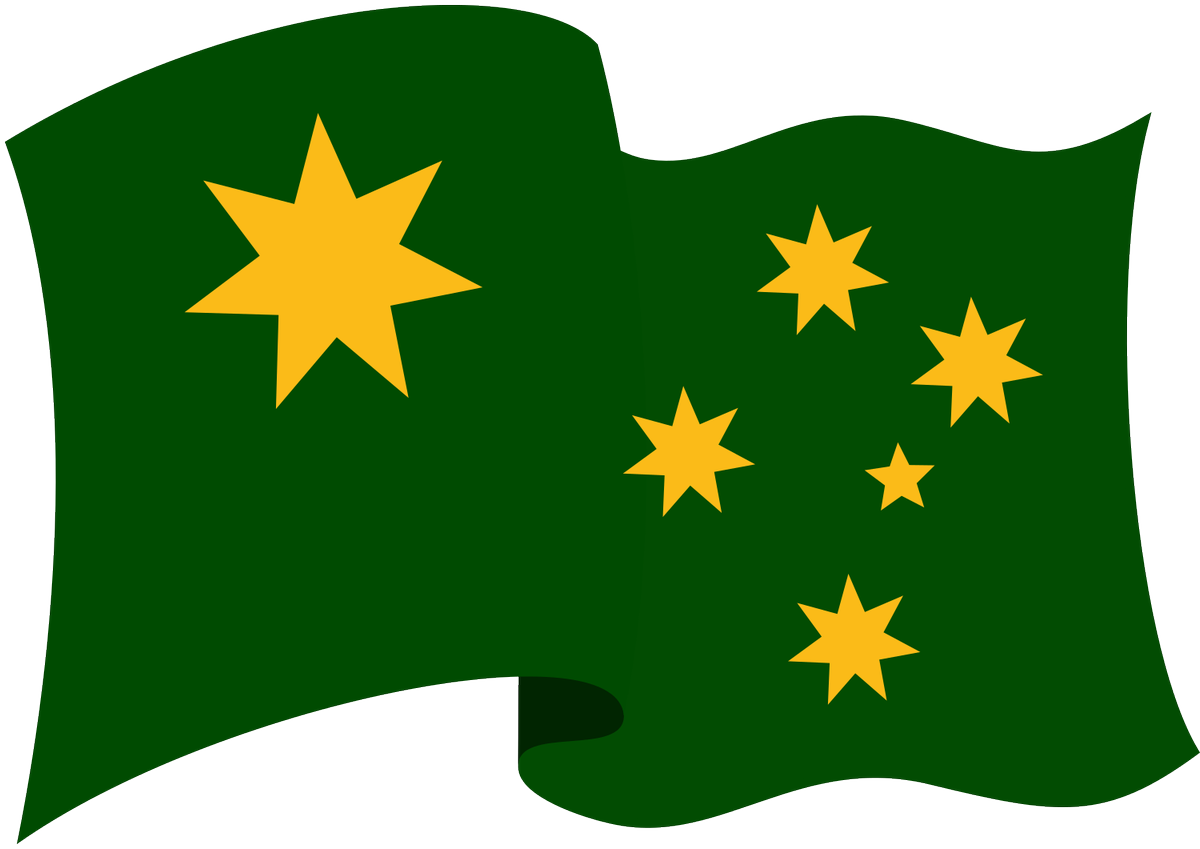ausflag's tweet photo. Version of the Australian Commonwealth flag using Green and Gold #Australia #GreenandGold🐨🐨🐨💚💛💚💛 https://t.co/xTg036VdLv