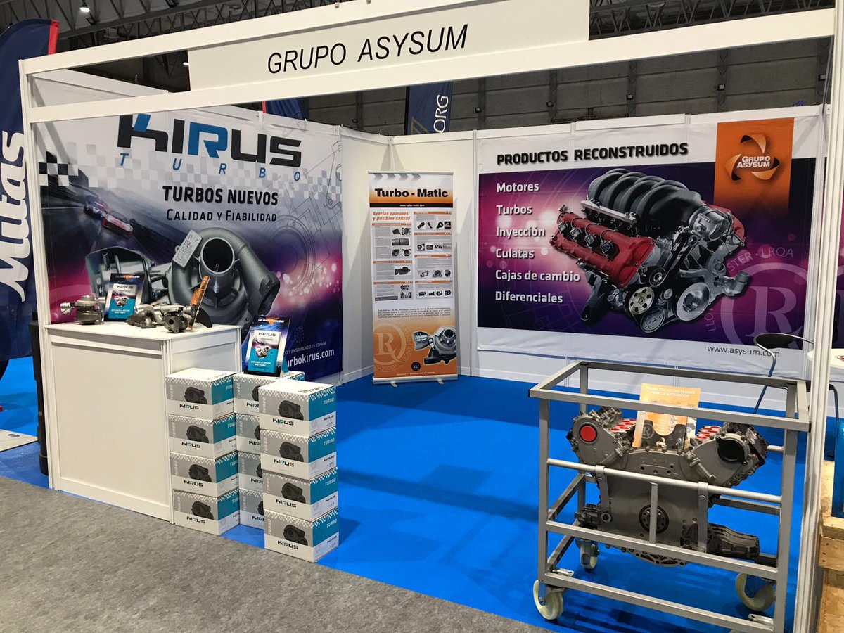 ASYSUM's tweet photo. Feria Expo Frain 2018 #turbos #kirus #motores #cajasdecambio @RecambiosFrain https://t.co/3TVkJTt65c