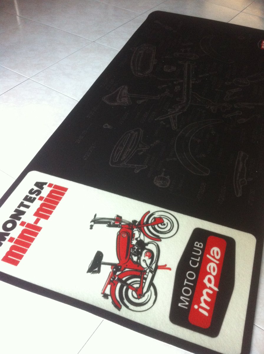 inkymat's tweet photo. @CEVMotorcycle Habéis visto que alfombras 100% personalizables para moto hacemos? :P https://t.co/wmX7Uuiw4C