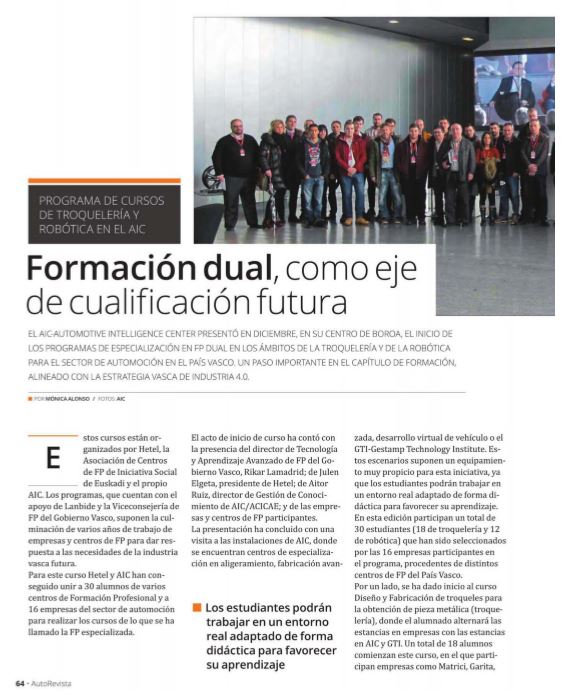gestamp_es's tweet photo. Formación dual, como eje de cualificación futura #GTI #GestampTechnologyInstitute @AIC_Academy | Por @auto_revista https://t.co/Pi7hWBdP3a