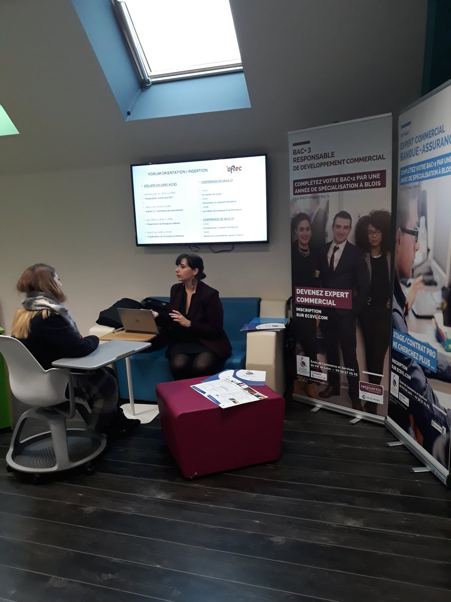 formationaftec's tweet photo. Dernier forum d’orientation et d'insertion chez @formationaftec #Tours. Conférences métiers et ateliers pour guider nos #apprentis dans leur orientation post #BTS et leur insertion professionnelle #FormationAFTEC #ApprentissageTours #Orientation #InsertionProfessionelle #PostBTS https://t.co/fS4LpldZ3T