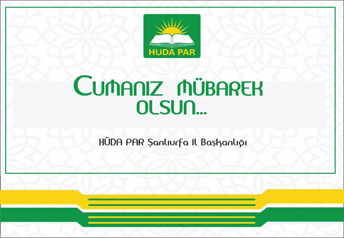 HudaParUrfa's tweet photo. CUMANIZ MÜBAREK OLSUN...
#HayırlıCumalar https://t.co/NjyxzjAZnt