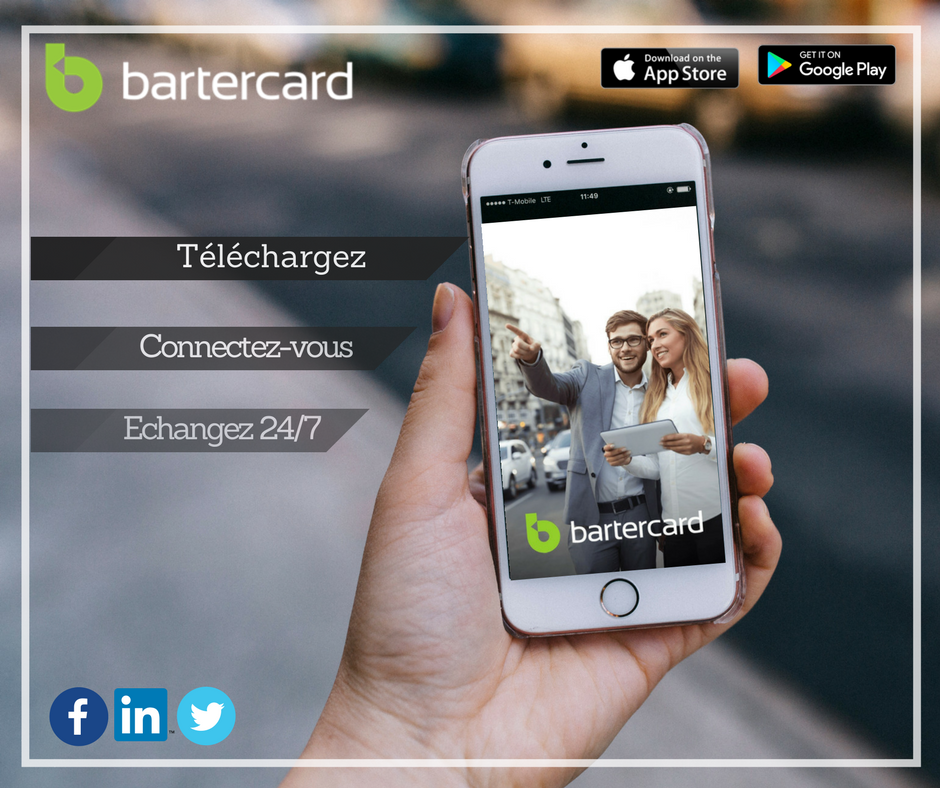 BartercardFr's tweet photo. @BartercardFr présente : 
L'application #Bartercard  – Consultez les #offres du moment, procédez à une vente, localisez un membre… et encore plus de fonctionnalités vous attendent. Ne perdez plus de temps et utilisez l’application pour #échanger 24/7 partout dans le monde. https://t.co/lbayTBqChm
