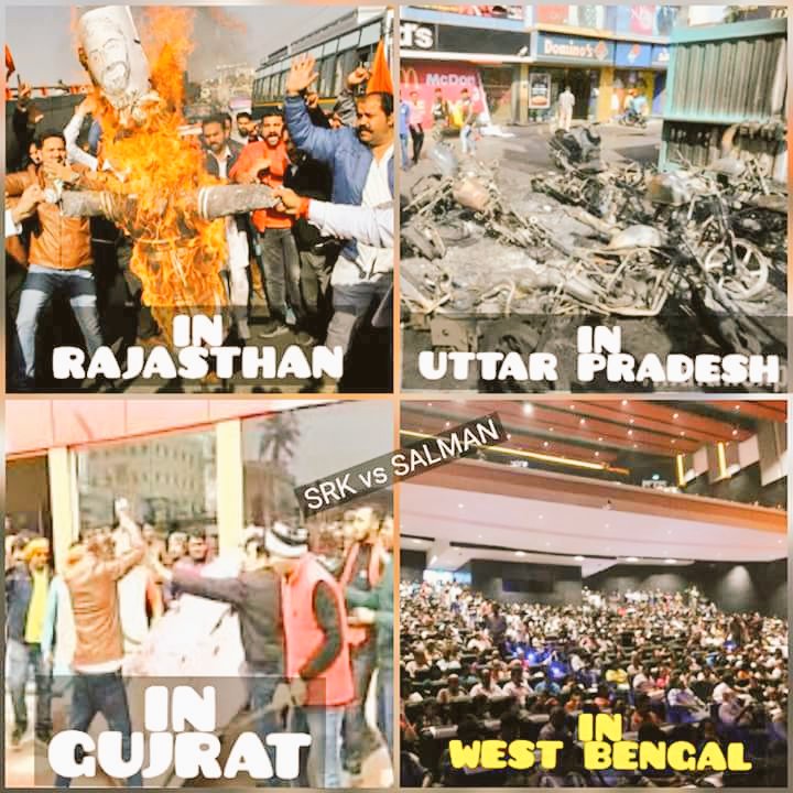 sumitul's tweet photo. Padmaavat in Different states. Hats off to Mamata Didi.

What do Gujrat UP n Rajasthan have in common which WB doesn't have ? - a BJP govt.
What does WB have which UP Gujrat n Rajsthan don't have ? -Peace n Didi

#ProudToBeAnIndian #69thRepublicDay #RepublicDay #Republicday2018 https://t.co/zlLd0LSG00