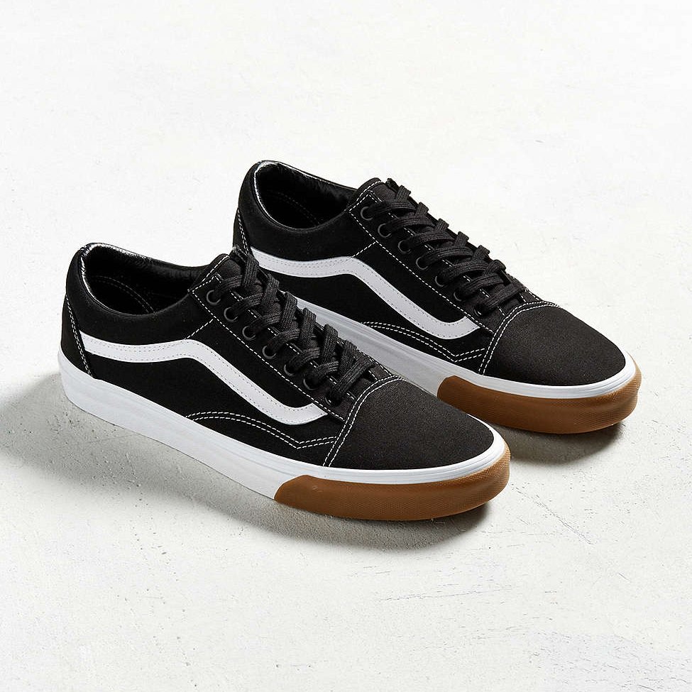 vans old skool cherry black & gum checkered skate shoes