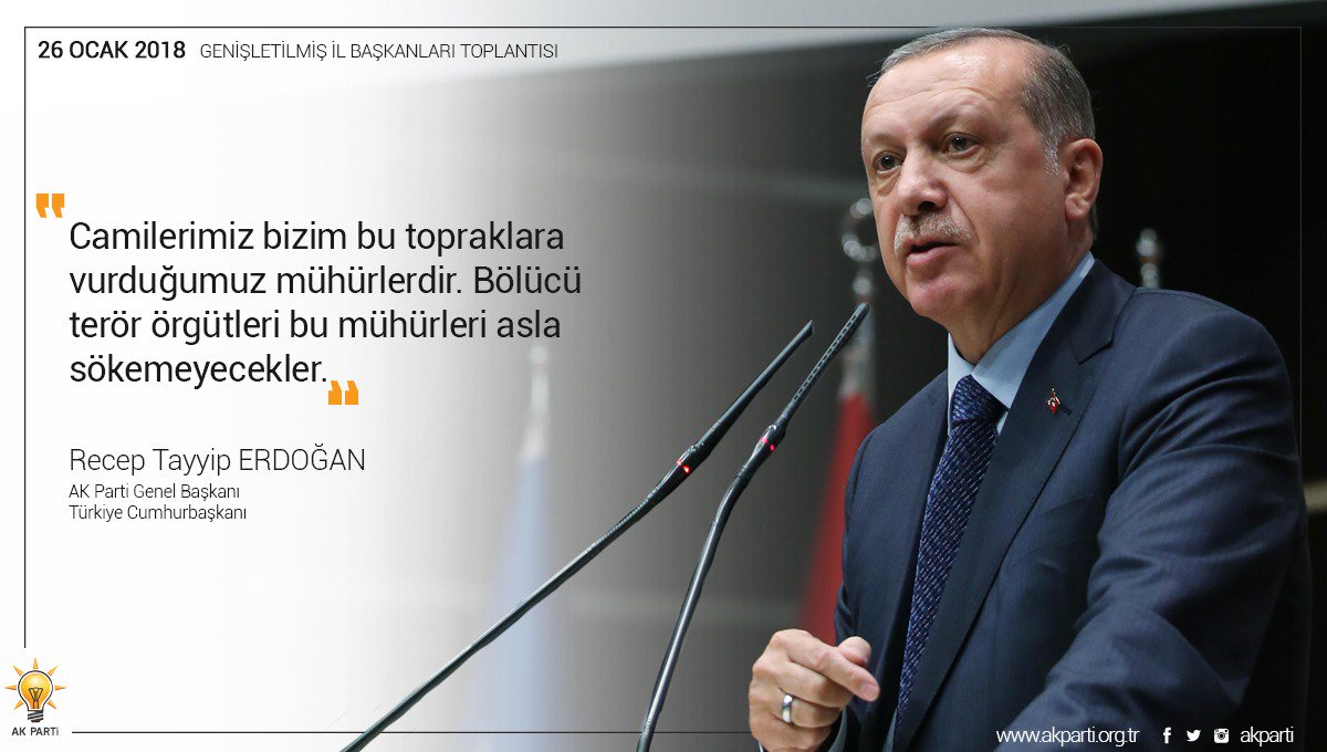 "Camilerimiz bizim bu topraklara vurduğumuz mühürlerdir. Bölücü terör örgütleri bu mühürleri asla sökemeyecekler." goo.gl/QZUaAM