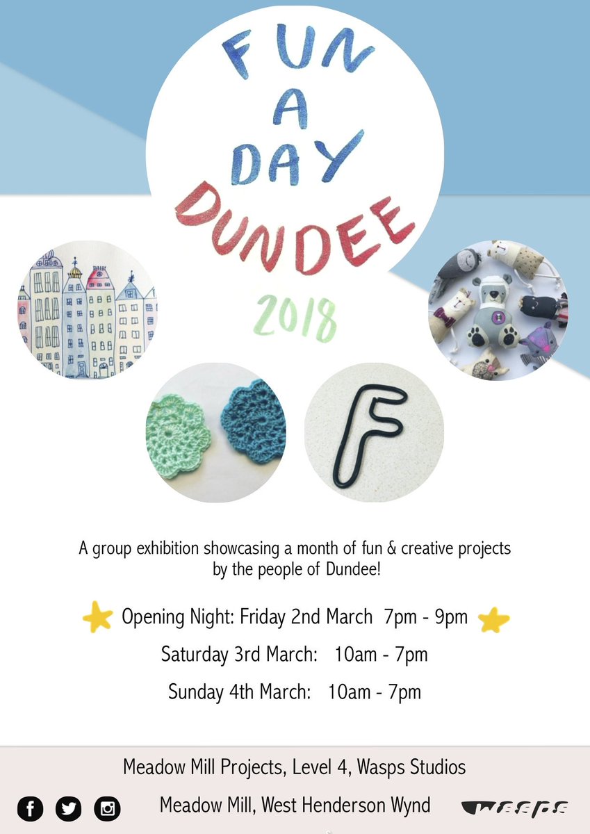FADDundee's tweet photo. The fun doesn't stop when January closes! We'll celebrate with a public exhibition! Can't wait!! :) #dundee #funadaydundee2018 #funaday #dundee #dundeeevents https://t.co/kmmdzwLu85