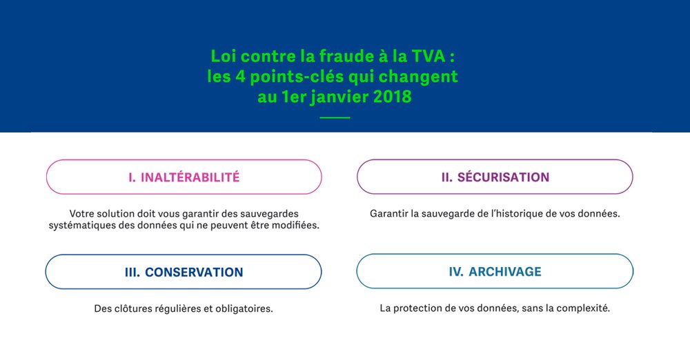 SageFrance's tweet photo. Loi contre #fraude #TVA : #inaltérabilité, #sécurisation, #conservation, #archivage, les changements en 2018 ! 📜 https://t.co/CVXchQlpuz https://t.co/PqznVa07AS