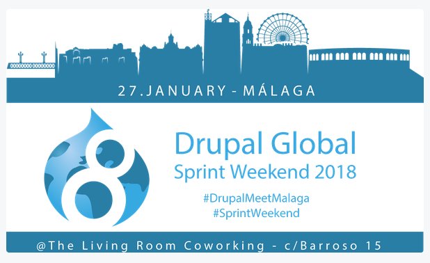 dhoy_web's tweet image. El próximo 27 de enero de 2018 tendrá lugar en The Living Room Coworking  de Málaga el primer #DrupalGlobalSprintWeekend #Drupal #CMS que se celebra en esta ciudad española desde las 10:00 hasta las 18:00 horas documentacionhoy.com/contents/news/…