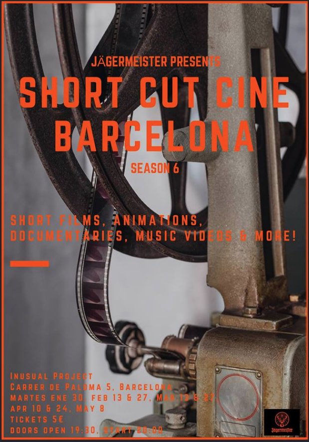 adampeiper's tweet photo. Back to Barcelona! Next tuesday we will be at the sixth season of Short Cut Cine Barcelona. If you are there, don´t miss it! Good short films, jagermeister and much more! Thanks Short Cut Cine! https://t.co/qcZWw51k31