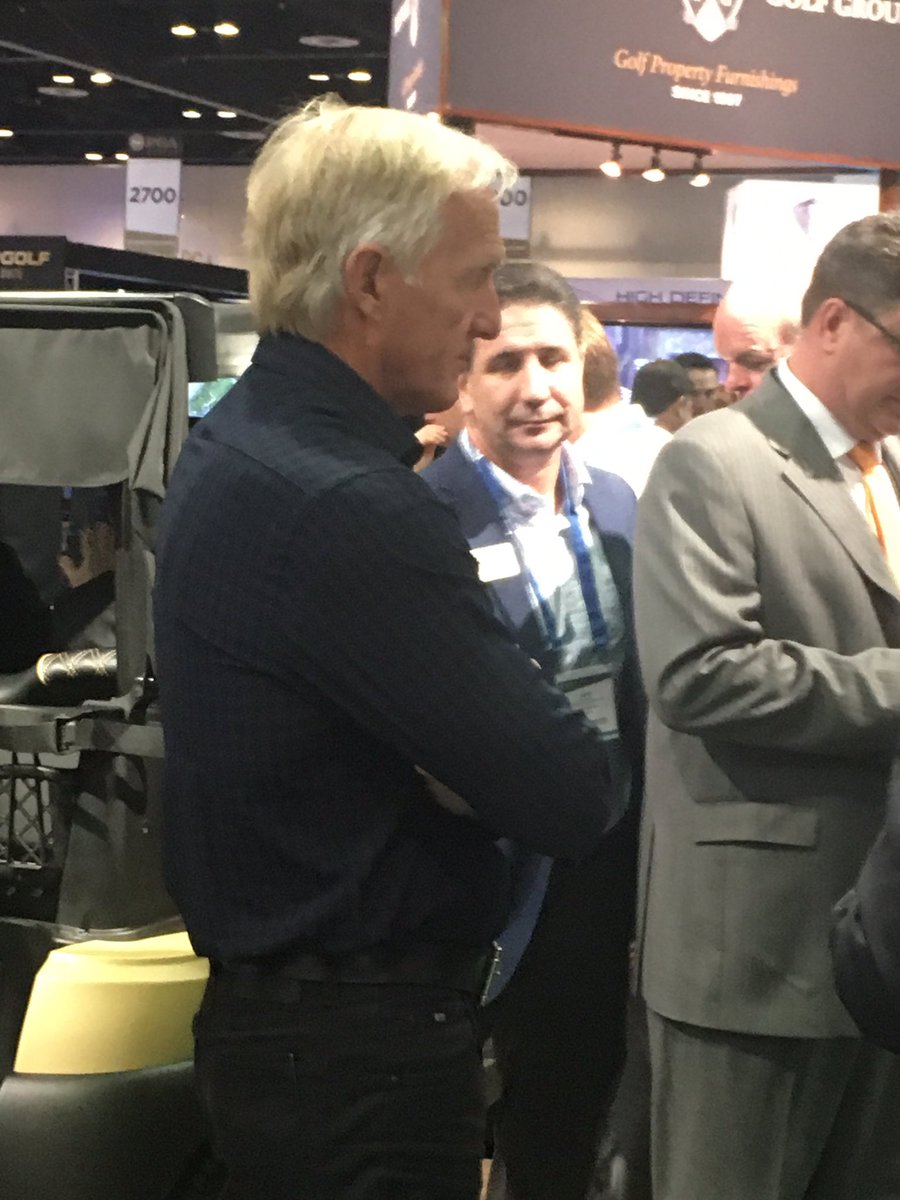 Greg Norman , the Shark at the PGA show in Orlando. This guy is intense in real life.