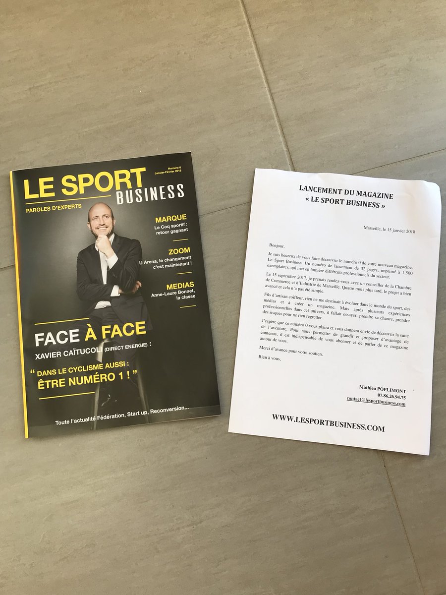 Merci @Le_Sport_Biz pour ce magazine. 
Longue vie à ton projet Mathieu Poplimont #sportbusiness