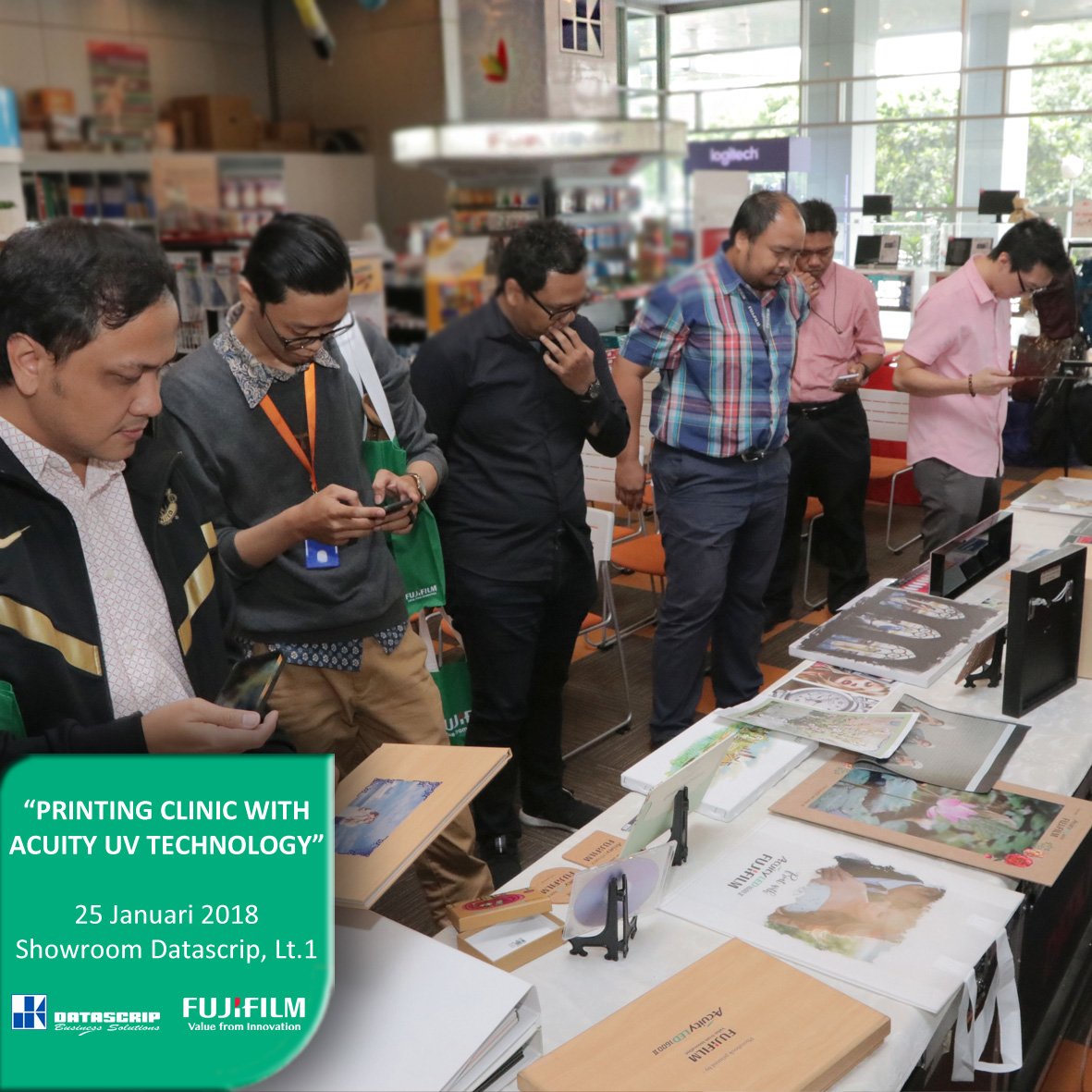 FujifilmDTS's tweet photo. Terima kasih kepada seluruh pengunjung acara "Printing Clinic With Acuity UV Technology", 25 Januari 2018.
Semoga dapat memberikan inovasi untuk usaha pencetakan &amp; pekerjaan Anda.
#UVprinter #datascrip #fujifilm #creative #industrikreatif https://t.co/UsWJIk7eQK