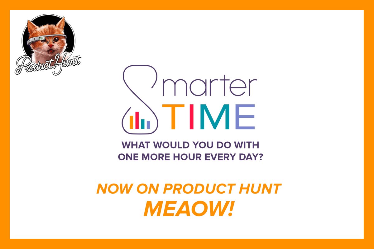 Yay, Smarter Time is on <a href="/ProductHunt/">Product Hunt 😸</a> today! Thank you so much for hunting us, <a href="/_jacksmith/">Jack Smith</a> 
Come have a look, try out the app, and tell us what you think of it!
producthunt.com/posts/smarter-…