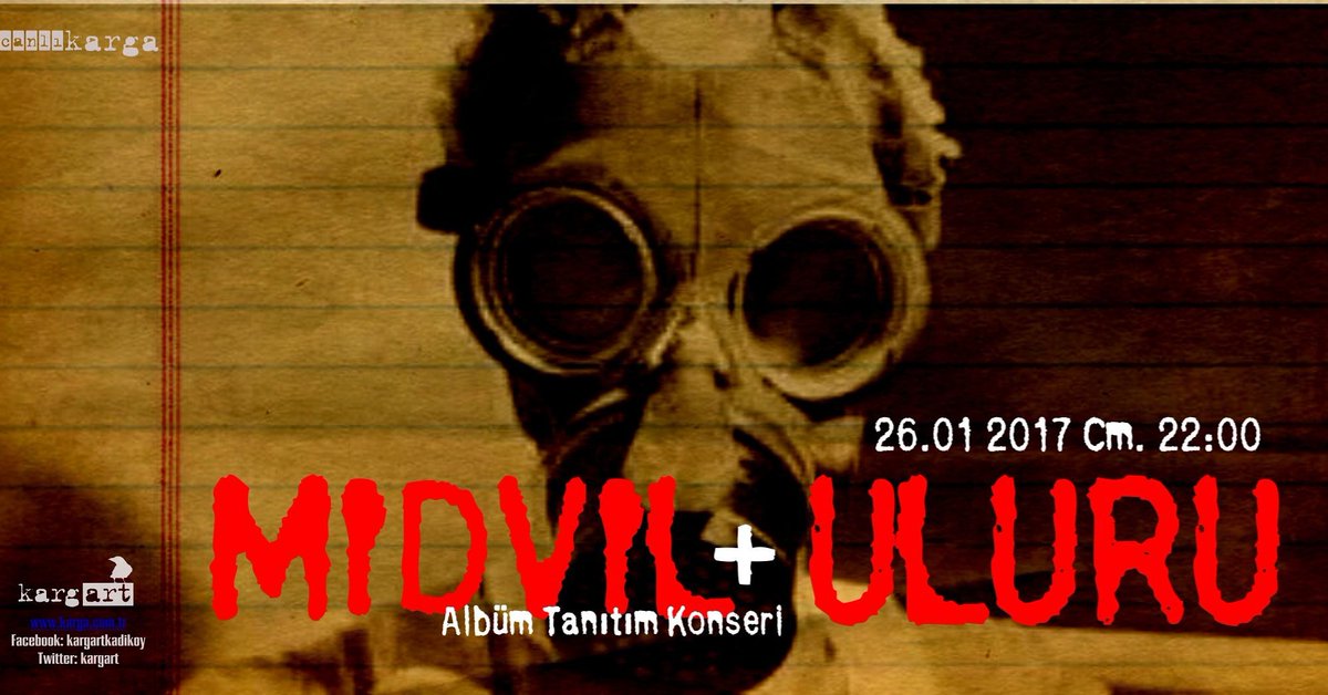 #kargART #canlıkarga sahnesinde bu akşam
#Uluru (22:00)
#Midvil (Albüm Tanıtım Konseri) (23:00)
Kapı: 21:30
Biletlet 20:30'dan itibaren #kargART girişinde. Ayrıntılar karga.com.tr ve KargART facebook sayfası etkinlikler sekmesinde.
#karga #kargakadıköy