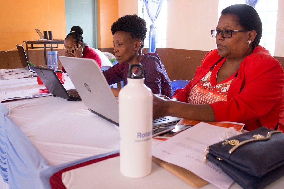 WadhwaniAfrica's tweet photo. Day 5 of our GSN training at Thika Technical Training Institute!
Teachers familiarizing themselves with our cloud based interactive e-content on #SoftSkills training available on #LearnWISE platform. https://t.co/8g8IbzAHvI