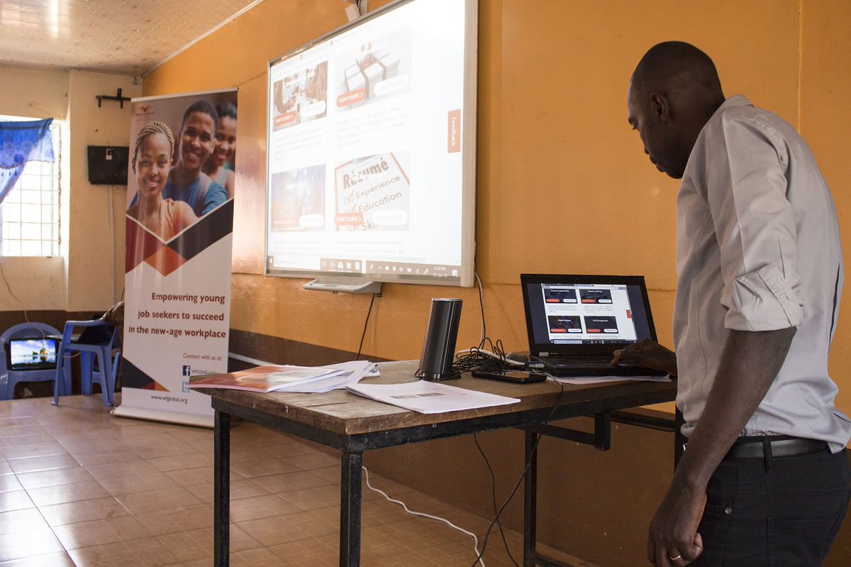WadhwaniAfrica's tweet photo. Day 5 of our GSN training at Thika Technical Training Institute!
Teachers familiarizing themselves with our cloud based interactive e-content on #SoftSkills training available on #LearnWISE platform. https://t.co/8g8IbzAHvI