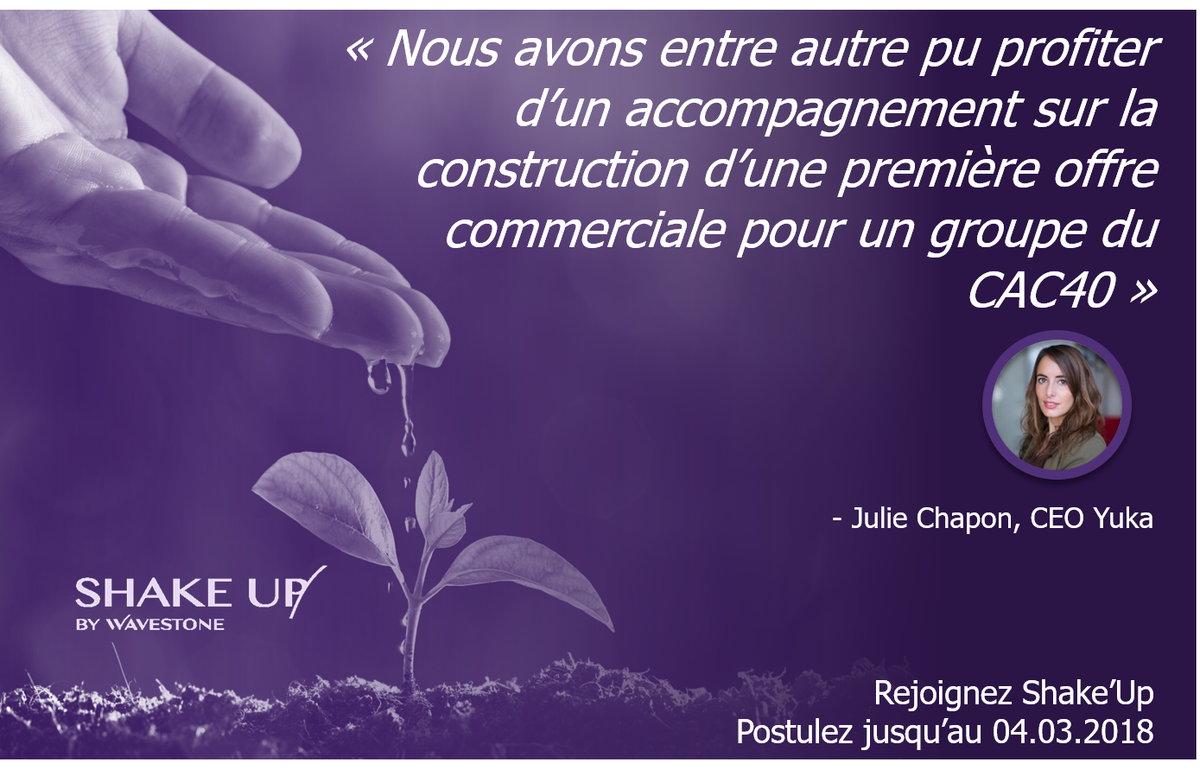 WS_ShakeUp's tweet photo. Comme @YukaFood rejoignez @WS_ShakeUp l'accélérateur de #startups de @wavestoneFR -> https://t.co/jkqWAO8qLA https://t.co/sfmvQARwAT