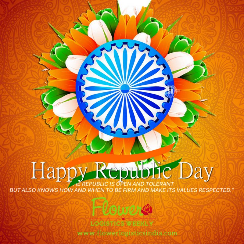 #India is a country of colors and faith. Let this Republic Day remind us of the work done by our leaders for our safe and happy lives #HappyRepublicDay
#69thRepublicDay #JaiHind 
#flowerlogistic #FridayFeeling #Patriotic #logistics #Transportation #Aviation #Flowers #warehouse
