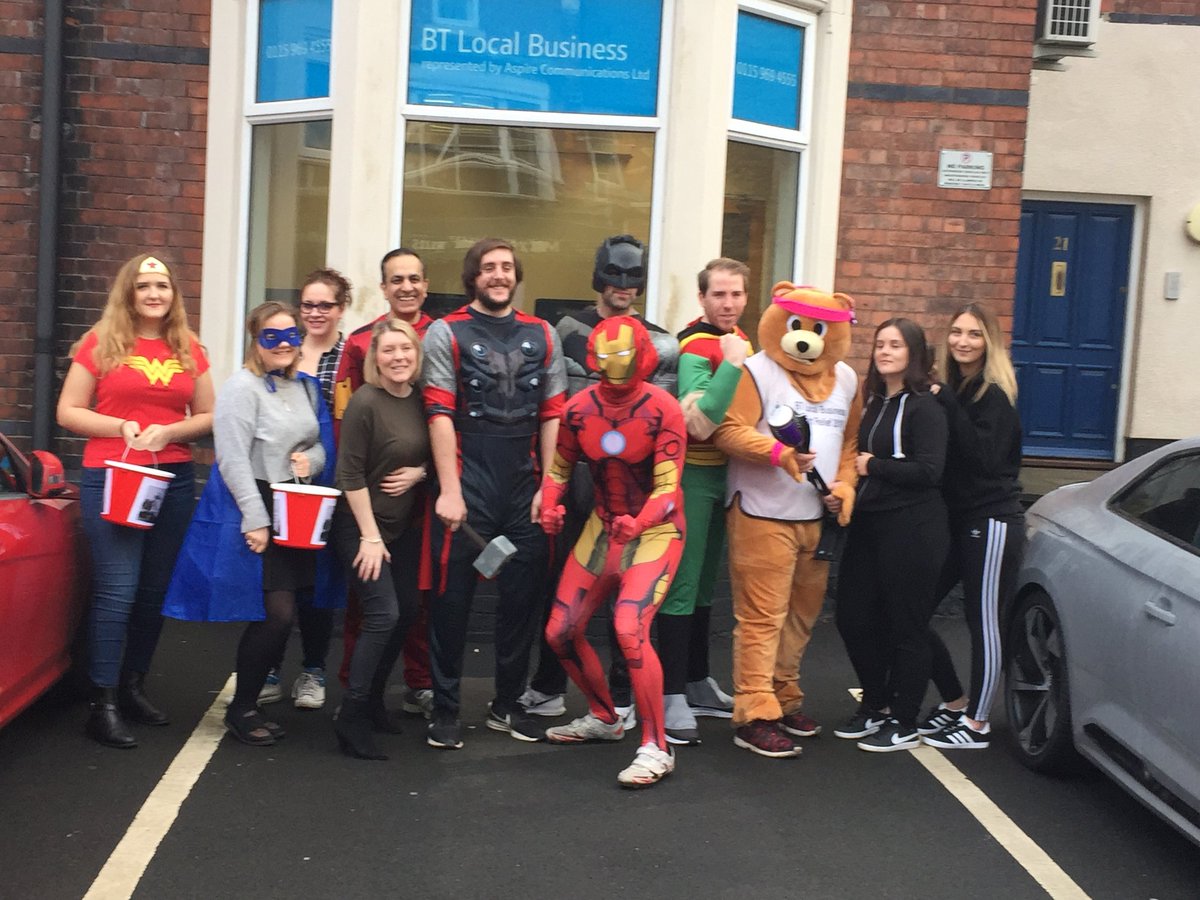 In aid of <a href="/sportrelief/">Sport Relief</a>, BT Local Business East Midlands are donning their capes and raising money for charity. Keep an eye out for them in Nottingham! <a href="/gem106fm/">Gem Radio</a> <a href="/CapitalOfficial/">Capital</a> <a href="/BBCNottingham/">BBC Nottingham</a>