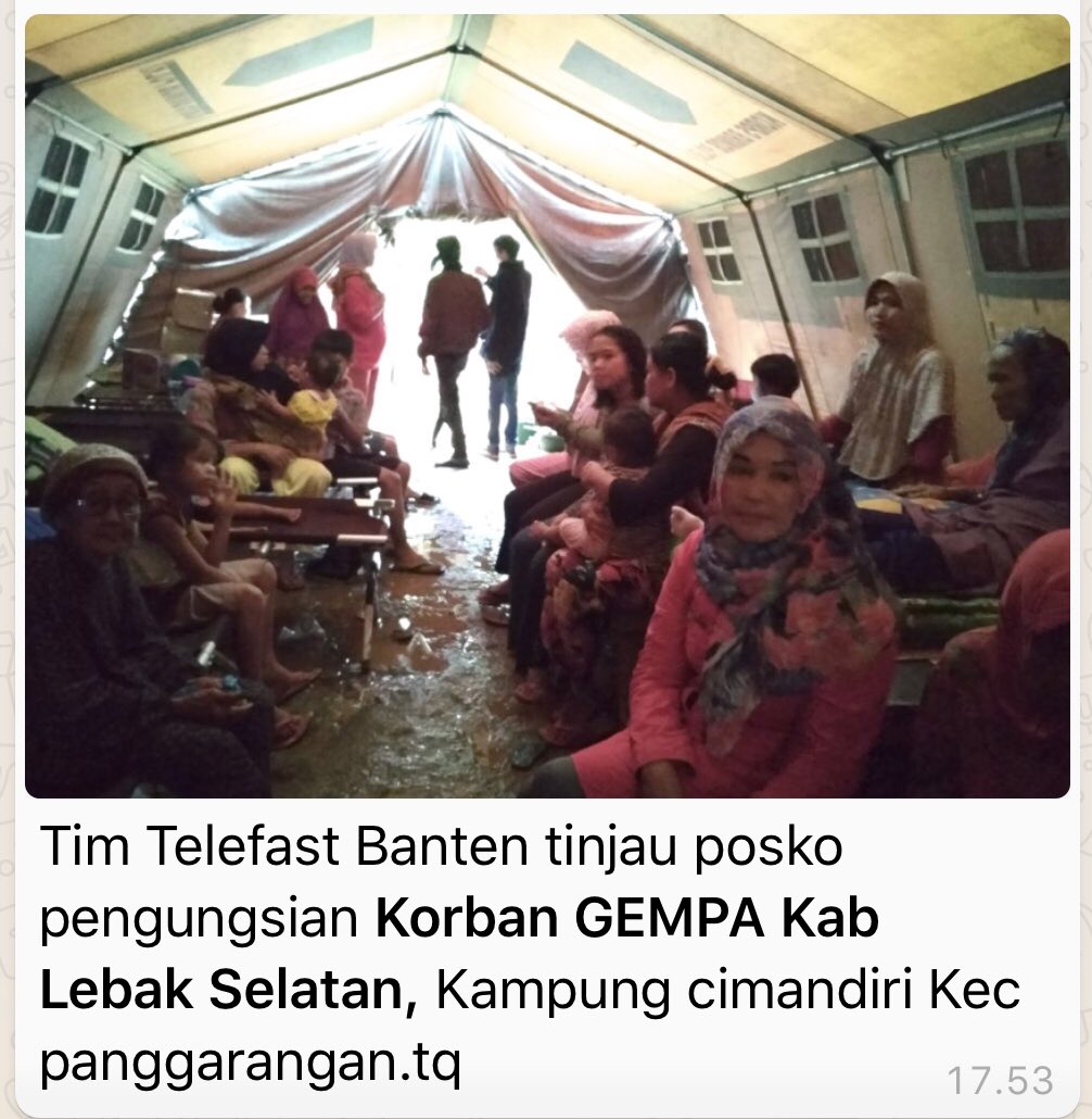 Telefast_id's tweet photo. kami hadir dilokasi gempa banten, untuk membantu memastikan komunikasi dengan sanak famili tidak terputus #gempabanten #im3ooredoo https://t.co/vvgt8gWDcM