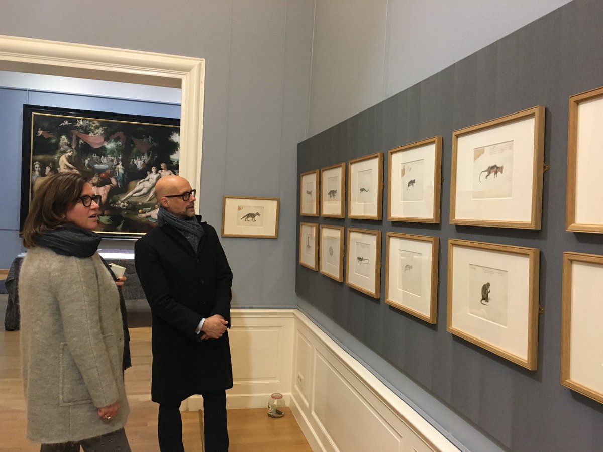 JosineBackus's tweet photo. Visiting @NHArchief and @FransHalsMuseum for the 34 recently discovered drawings of Brazilian animals by #FransPost who travelled to Brazil in 1636.
With curator Alexander de Bruin and Nanna Stolze @NLinBrasil https://t.co/znFyybS1YU https://t.co/SmioCccZgt