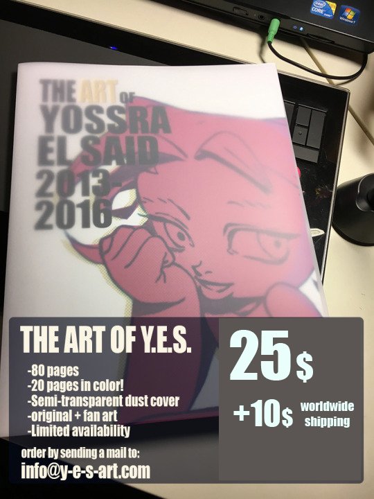 Anyone still interested in getting my art book?
Well you're in luck! You can now get them for the discounted price of 25usd (worldwide shipping +10usd)! 
NOTE: They will come without the semi transparent dust cover, thus the discount!
Mail or DM to order! 