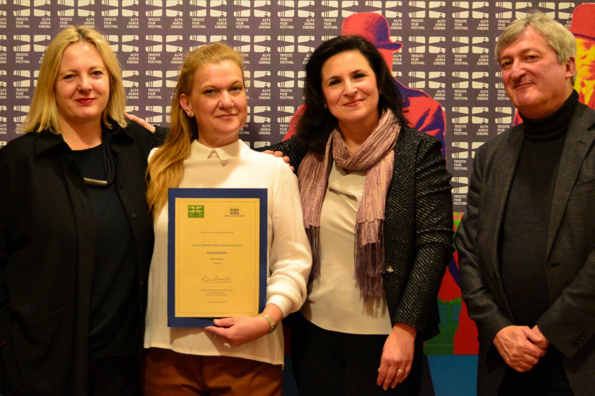 CEI_Secretariat's tweet photo. Romanian film producer Ada Solomon is the winner of the CEI Award 2018 at @TriesteFilmFest https://t.co/IaTKGt5LXz #TSFF29 #AdaSolomon #Romania https://t.co/TRRBfMx1D1