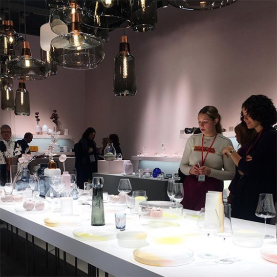 colornavigator's tweet photo. Turkish design brand Nude presented their Pigmento collection, a collaboration with Formafantasma, at Maison&amp;Objet earlier this week. Each piece is unique as they are coincidentally marked with color detailing in hues of blush pink, yellow and grey. #color #colornavigator #MO18 https://t.co/EggVQxnLt7