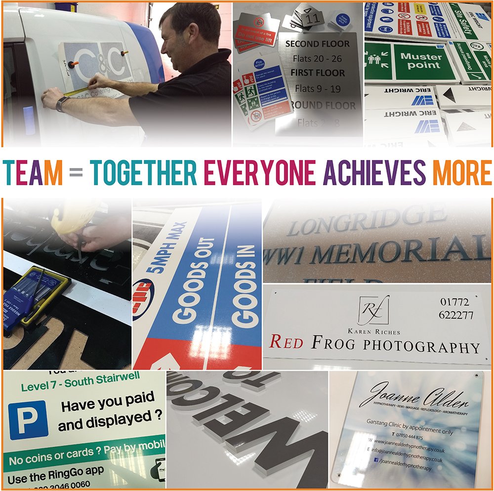 SXCentralLancs's tweet photo. 💫✨ We have had a productive week! 👍
Thanks to all of our team for all your hard work! ⭐️🌟
#teamwork #wemakesigns #plaques #vehiclegraphics #exteriorsigns #interiorsigns #propertymanagementsigns https://t.co/wUF7LoXLWN