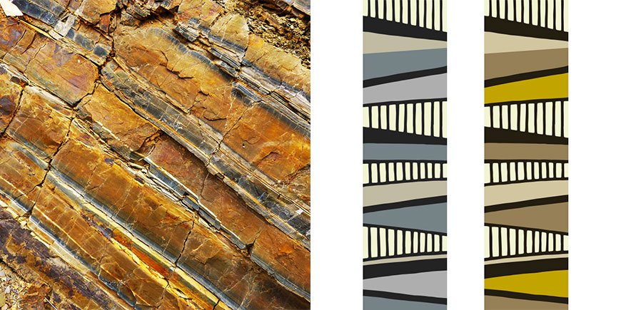 The retro, angular 'Layers' hallway runner was inspired by a cross section of rock ow.ly/QDlN30hYDsq
