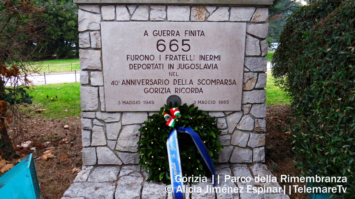 Cultura Locale:

Monumento dedicato ai 665 cittadini italiani deportati e trucidati dagli Jugoslavi- Parco de la Rimembranza
#telemare #fvg #notizie #cultura #locale #parcodellarimembranza #2guerra #guerramundiale