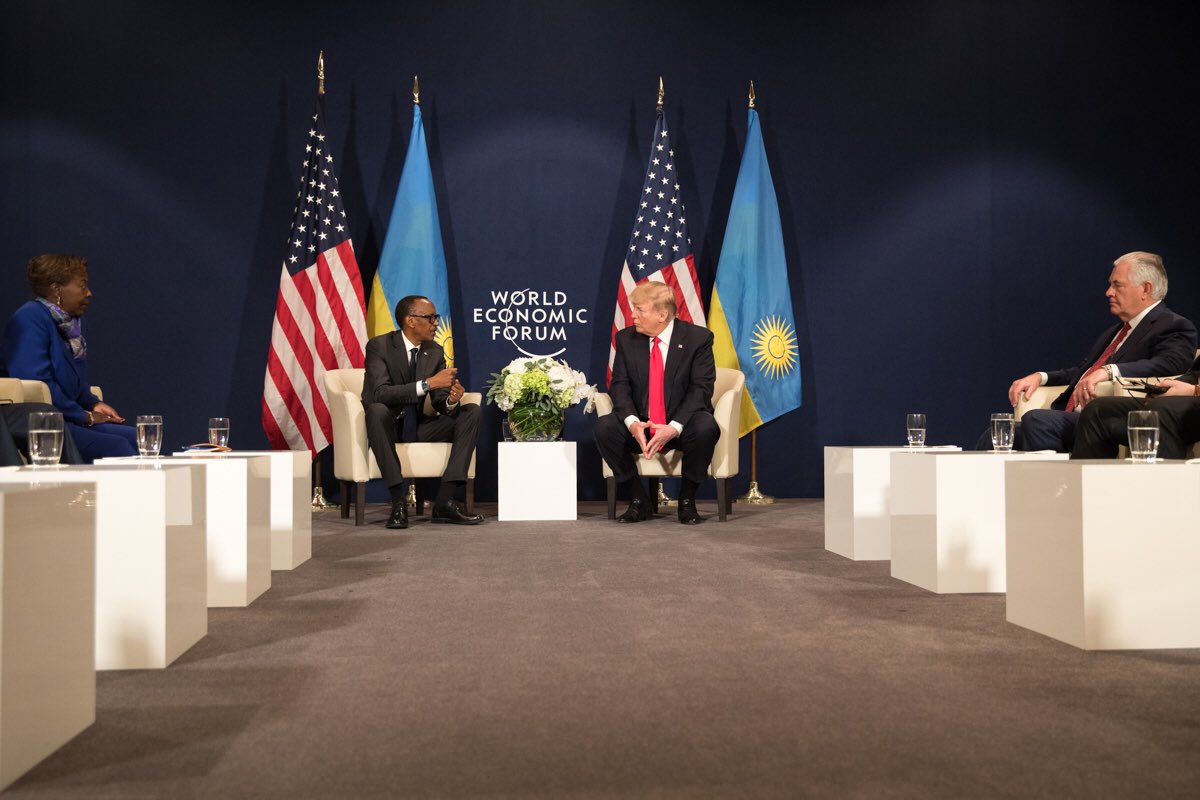 It was an honor to meet with Republic of Rwanda President Paul Kagame this morning in Davos, Switzerland. Many great discussions! #WEF18