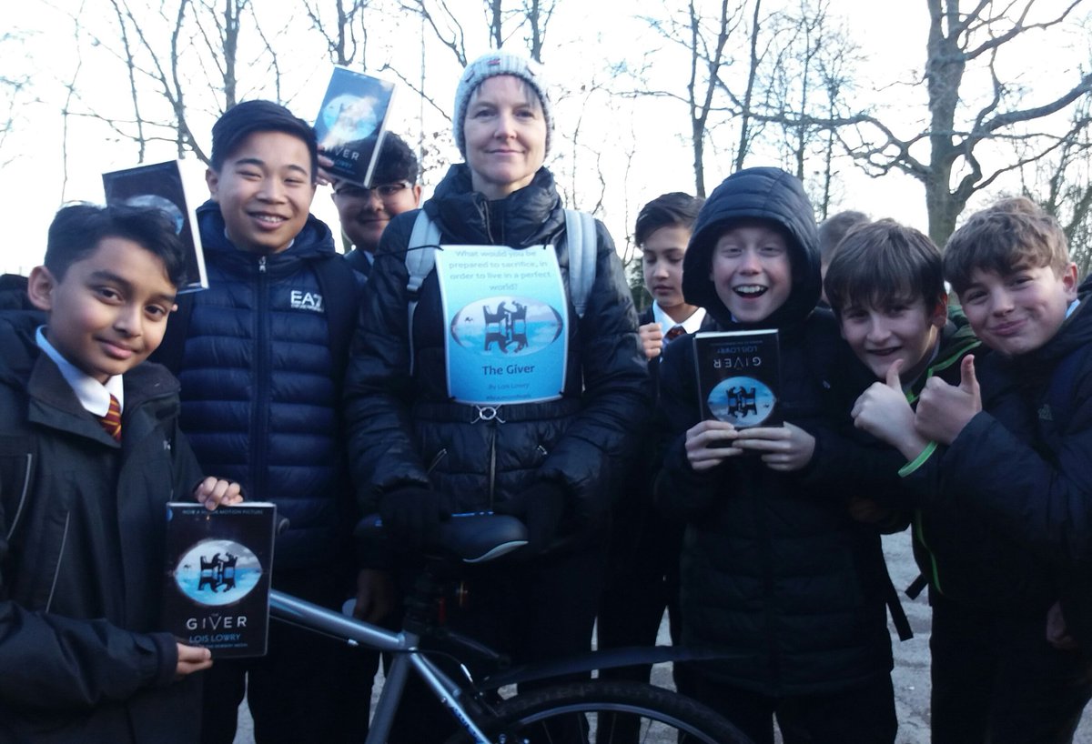 What's with the bicycle and tabard, Mrs Shepard? Read the amazing whole school read 'The Giver' by @LoisLowryWriter and find out! #BeaumontReads <a href="/beau_eng/">Beaumont English</a>