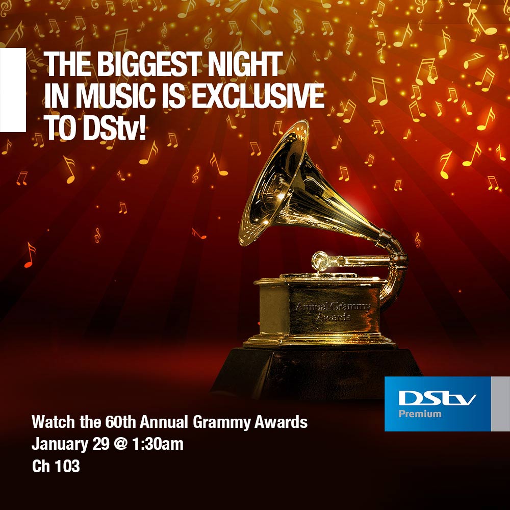 DStvNg's tweet photo. Its music biggest night this weekend! The Grammy Awards will be showing Live on 29th January at 1:30am (channel 103)
View all the gilts and glamour as the world's best superstars grace the big stage on #DStv #EnjoyDstv #UnwrapDstv https://t.co/juwplDF7YP