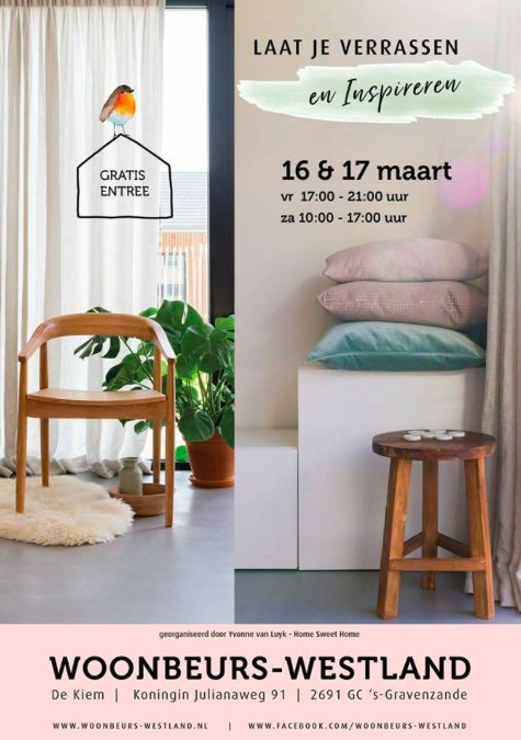 Wij zijn een van de deelnemers op deze woonbeurs, komt u ook? #woonbeurswestland #woonbeurs #westland #interieur #nieuwbouw #nieuwewoning #verbouwen
