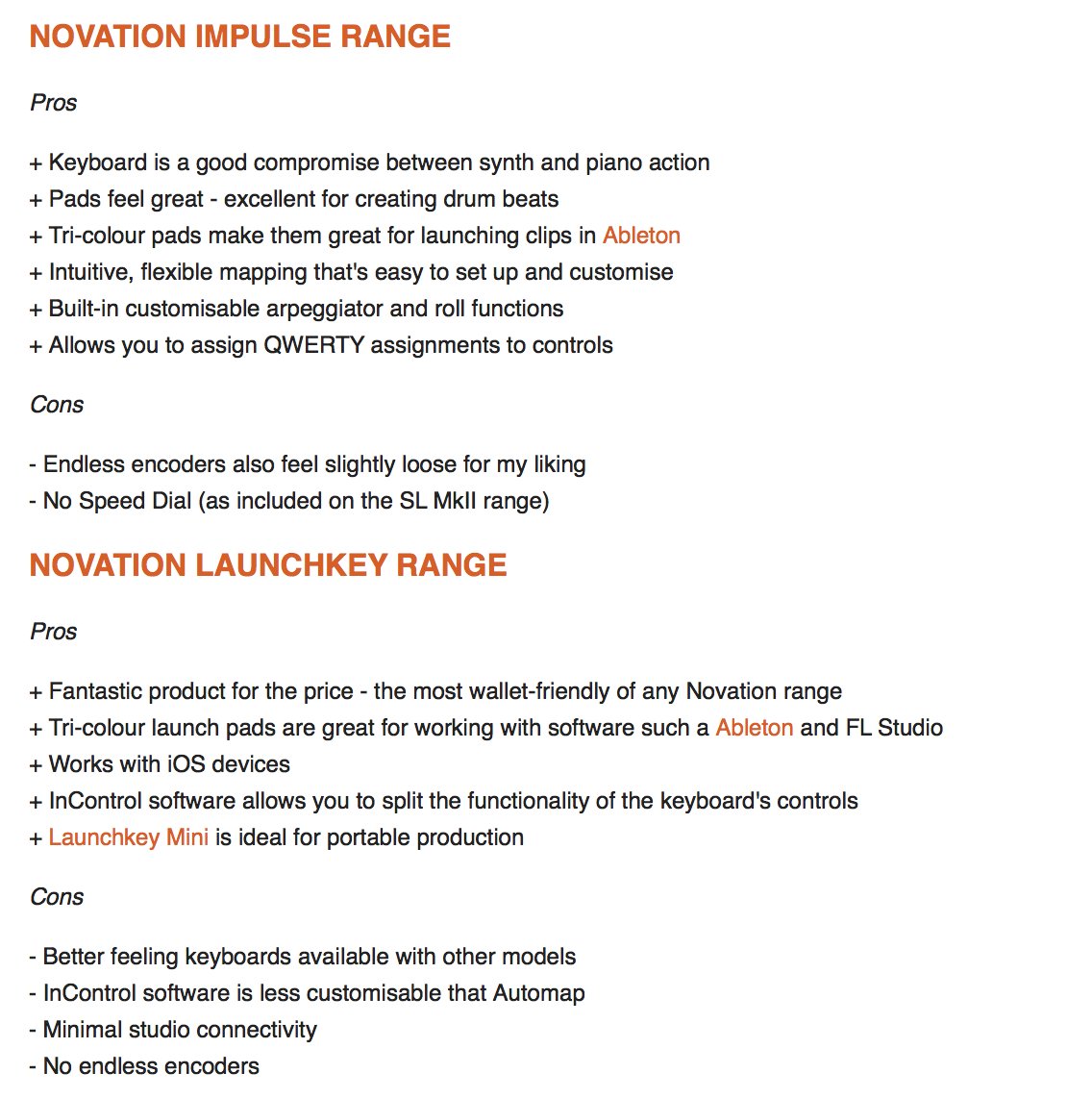 swennmohn's tweet photo. @xanderscores Novation Impulse is also good with its Semi-Weighted keys and aftertouch, Novation launchkey is lighter, it's good to play faster lines for example.
I found this pros&amp;cons review that could help you, have a look: https://t.co/J6OHwy5bif