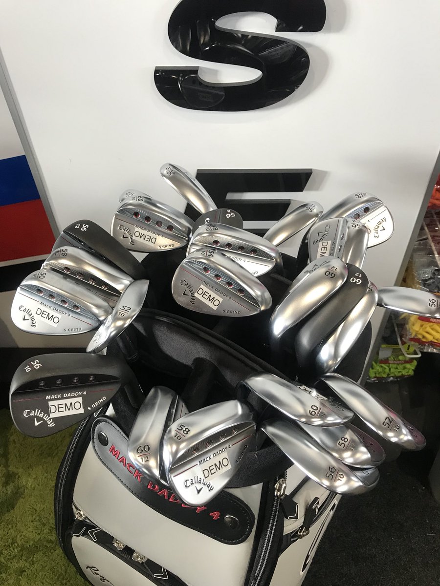 CumberwellPros's tweet photo. Huge choice of @CallawayGolfEU #MacDaddy4 wedges available for trial!! All lofts, finishes and grinds!! #callawaygolf #trackman #macdaddy4 https://t.co/8juna62fVL