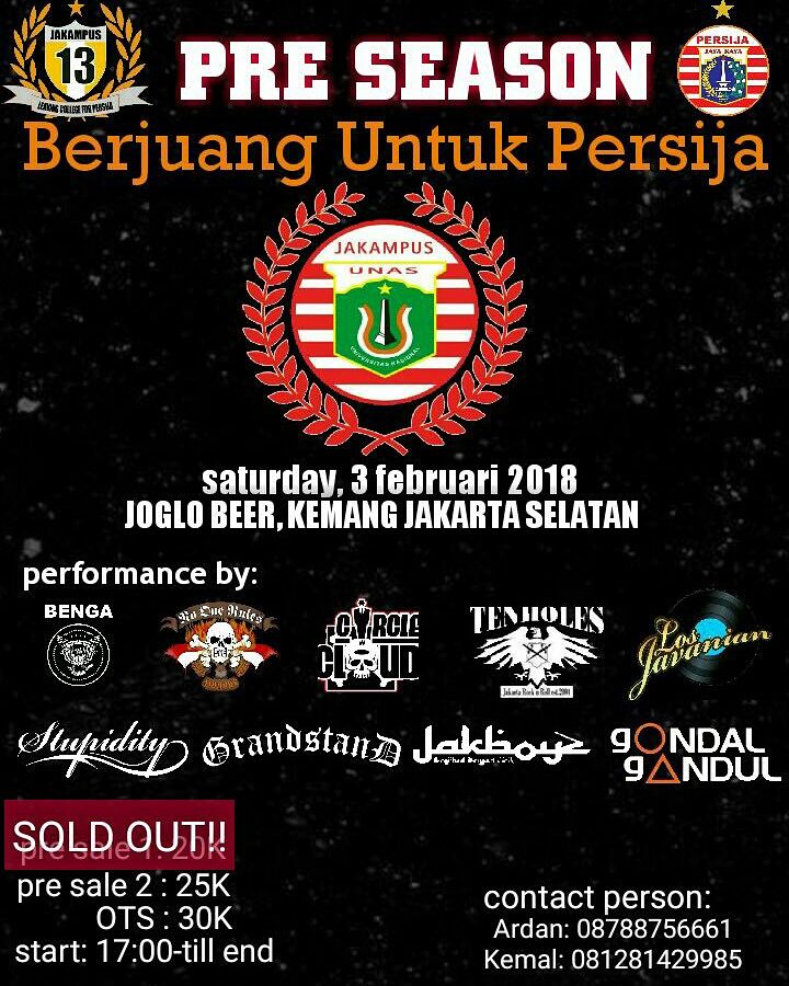 tiket acara @JakampusUnas  tersedia di outlet .. Pre Sale 25 k .. Ramaikan 🍻