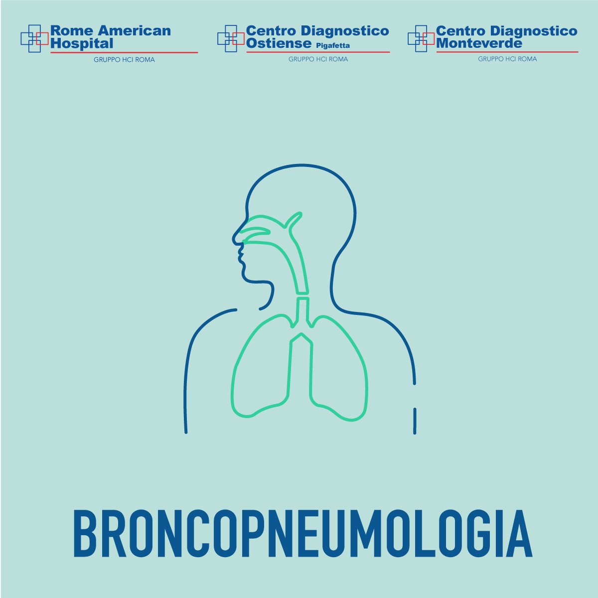 HCIR_Rome's tweet photo. Problemi respiratori?
Presso le nostre strutture puoi trovare il servizio di Broncopneumologia con uno staff eccellente pronto a prendersi cura del tuo apparato respiratorio. 

#UnNuovoModoDiFareSanità https://t.co/93t7nPf7Jg