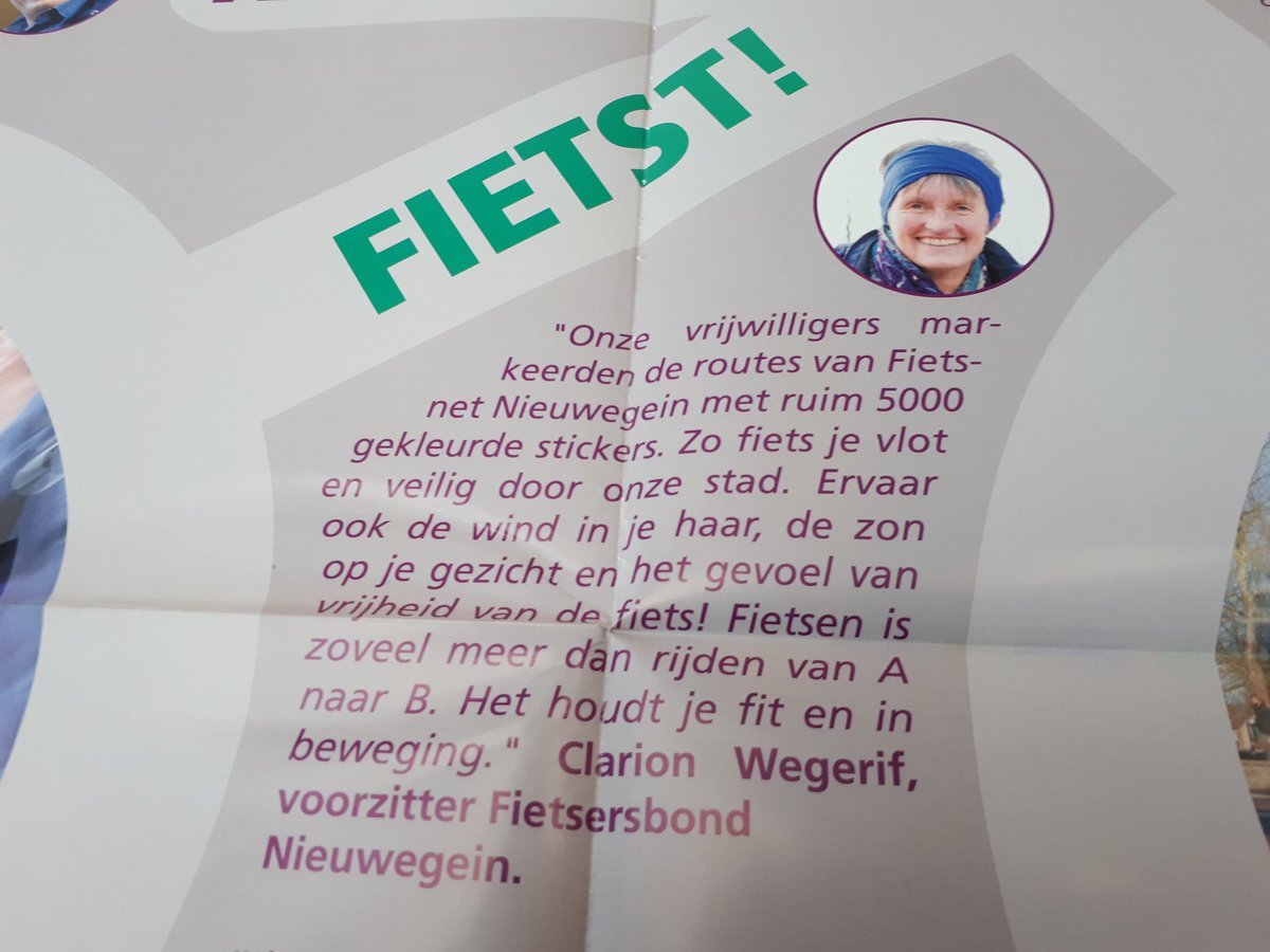 clarionwegerif's tweet photo. Samen met @peter_snoeren, Nieuwegeinse leden @fietsersbond en andere fietsende Nieuwegeiners vanaf vandaag op ca 27.000 deurmatten #Fietsnet @Ngeinfietst https://t.co/cPAGcEe6h7