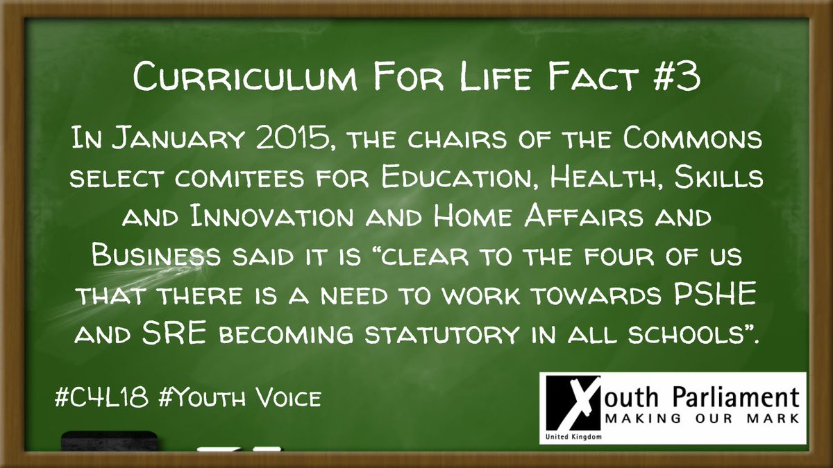 _mattsimpsonn's tweet image. Here is Curriculum for Life fact 3, demonstrating that the experts are also calling for an improvement in PSHE. #C4L18 #youthvoice