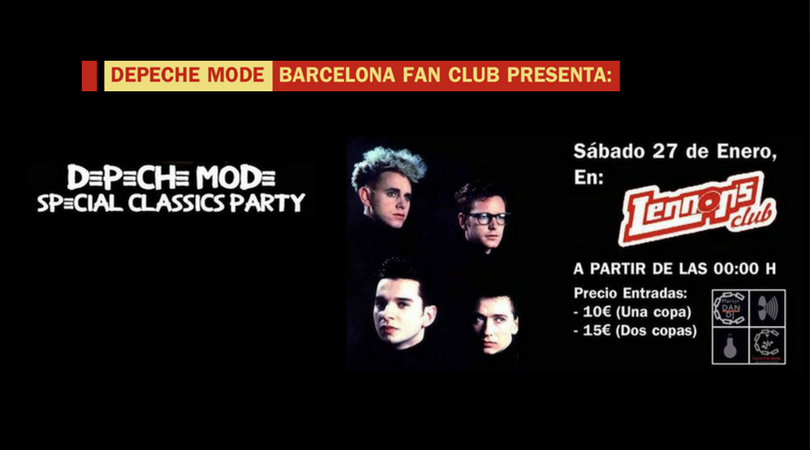 DM_Barcelona's tweet photo. Mañana Sábado 27 de Enero os esperamos en Lennon's Club
♥ Let's Have a Black Celebration!! 
►Apertura de Puertas: 0:00h.
►Precios Entradas: 10€ 1 Copa-15€ 2 Copas.
Organiza:Depeche Mode Barcelona Fan Club Eventos Oficiales.
►Avd.Fabregada Nº91-Hospitalet <M>L1,FFCC. https://t.co/Uhms42OD8A