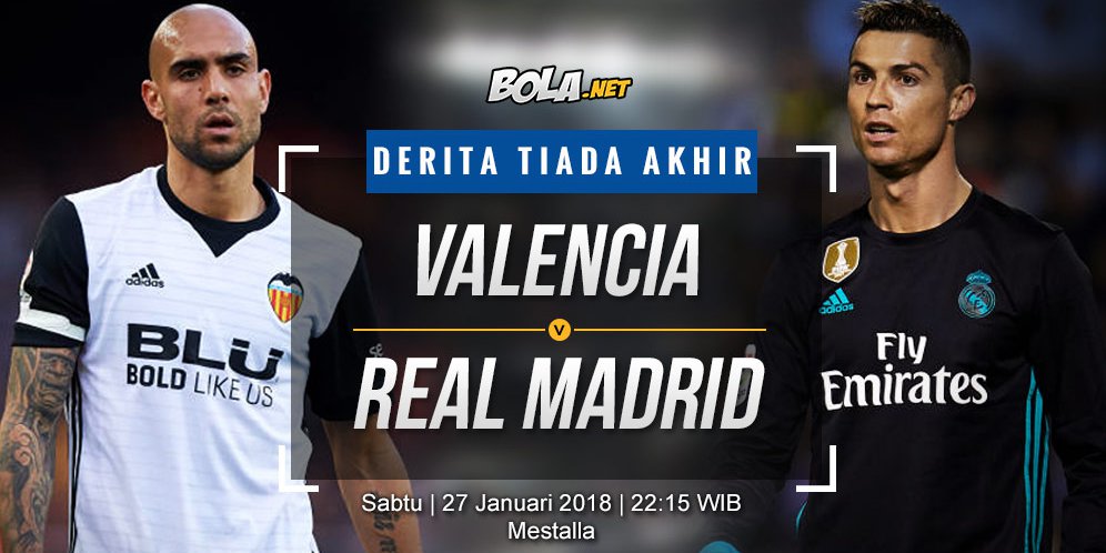 NEXT MATCH!🇪🇸🏆

LaLiga Jornada 21
<a href="/valenciacf/">Valencia CF</a> 🆚 #RealMadrid
🏟 Estadi de Mestalla
Sabtu, 27/01/2018 | 22:15 WIB
LIVE via Streaming

-

Pict: Bola. Net
....
#HalaMadrid #RMLiga