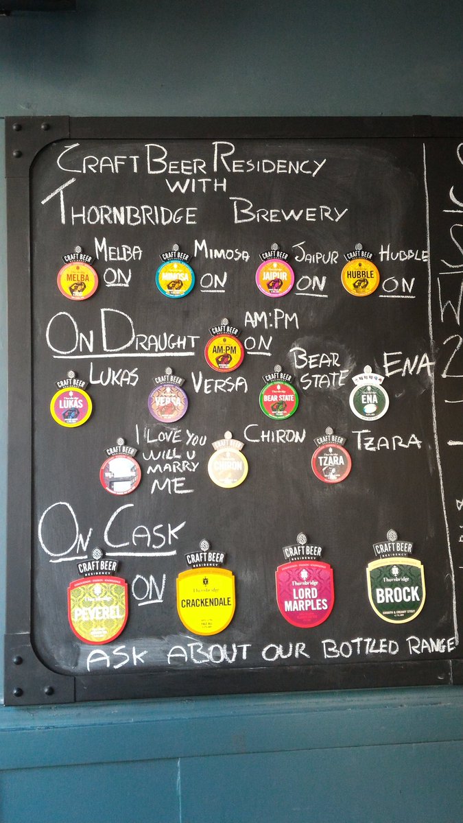 It has begun! <a href="/thornbridge/">Thornbridge Brewery</a> brewery CRAFT BEER RESIDENCY! live <a href="/TheEngineerPub/">The Engineer Pub</a> #CraftBeer