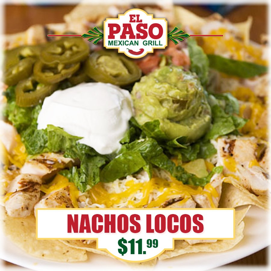 El Paso Fort Walton auf Twitter: „These Nachos Locos are waiting for you at  El Paso Mexican Grill in Fort Walton! #ElPasoMex #FortWalton  #LunchFavorites /v9C3WWGyMz“ / Twitter