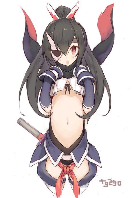 暁 「へそ」
#アズレン版深夜の真剣お絵描き一本勝負 