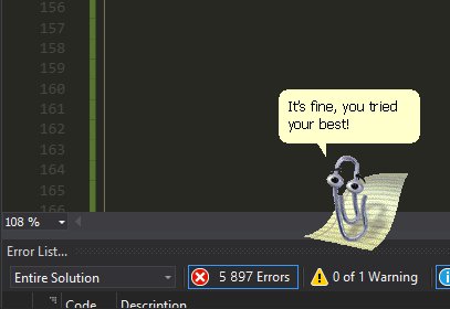 ok_remi_ok's tweet image. hey @msdevUK, here is a suggestion for @VisualStudio 
why don&apos;t you reinstate Clippy and he would say nice things when you&apos;re struggling with your code